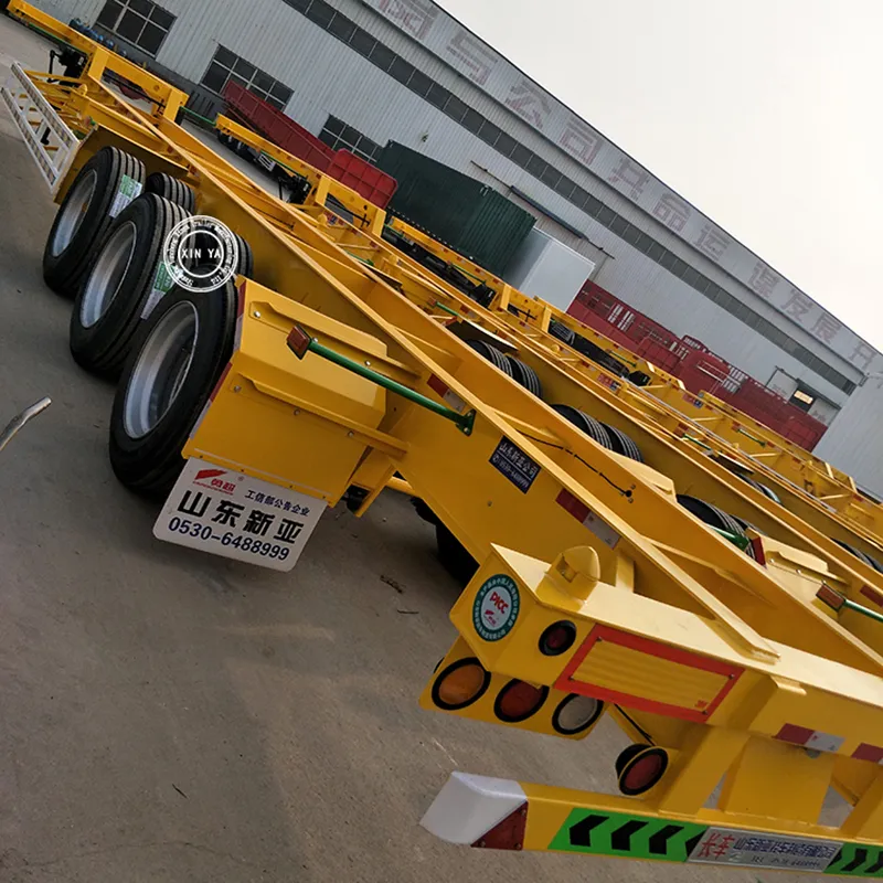 High Quality 2 Axle 20FT 40FT Skeleton Container Semi Trailer for Sale